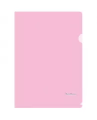 Папка-уголок Berlingo "Starlight", А4, 180мкм, прозрачная розовая, индив. ШК
