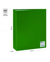 Папка с 80 вкладышами OfficeSpace, 35мм, 600мкм, зеленая