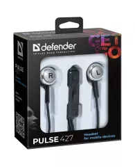 Наушники-вкладыши с микрофоном Defender "Pulse" 427, 1,2м, черный
