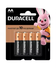 Батарейка Duracell Basic AA (LR06) алкалиновая, 4BL