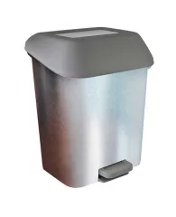 Ведро-контейнер для мусора (урна) Spin@Clean "Decor", 15л, с педалью, прямоугольное, металл.покрытие