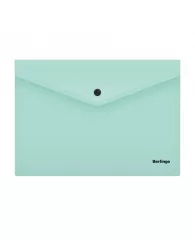 Папка-конверт на кнопке Berlingo "Instinct", А4, 180мкм, мятный