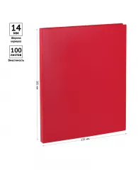 Папка с пружинным cкоросшивателем OfficeSpace, 14мм, 450мкм, красная