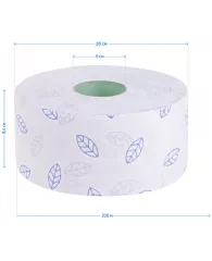 Бумага туалетная OfficeClean "Premium"(T2) 2-слойная, мини-рулон, 200м/рул, мягкая, тиснение, белая
