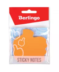 Самоклеящийся блок фигурный Berlingo "OK!" 70*70мм, 50л, оранжевый неон, европодвес