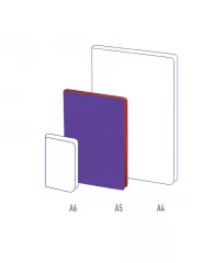 Записная книжка А5 80л., кожзам, Berlingo "Fuze", цветной срез, фиолетовый