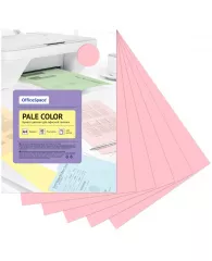 Бумага цветная OfficeSpace "Pale Color", A4, 80 г/м², 100л., (розовый)