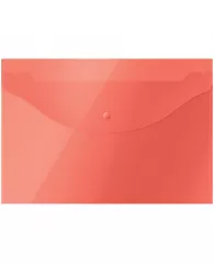 Папка-конверт на кнопке OfficeSpace А4, 120мкм, красная
