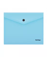 Папка-конверт на кнопке Berlingo "Instinct", А5+, 180мкм, аквамарин