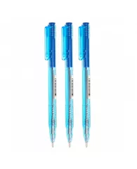 Ручка шариковая автоматическая Стамм, синяя, 0,7мм, тонированный корпус