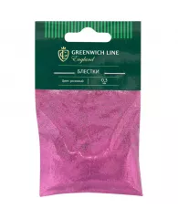 Блестки декоративные Greenwich Line, размер 0,3мм, 20г, розовый