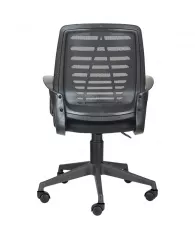Кресло оператора Olss "Ирис", спинка сетка черная, сиденье ткань TW черная, опора-пиастра