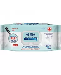 Салфетки влажные для поверхностей Aura "Pro Expert" big-pack с крышкой, 17*14см, 120шт, изопропилов.