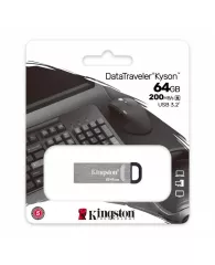 Флеш-память Kingston DataTraveler Kyson, USB 3.2 G1, сереб, DTKN/64GB