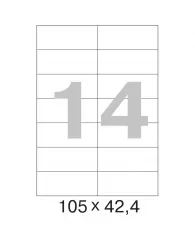 Этикетки самокл. ProMEGA Label BASIC 105x42.4 мм, 14   шт. на лист.А4100 л