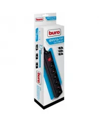 Сетевой фильтр Buro 600SH-5-B 5м (6 розеток) черный