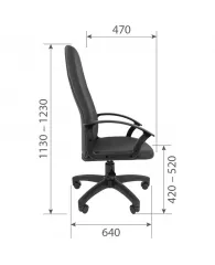 Кресло руководителя Стандарт СТ-79 PL, ткань С-3 черная, пиастра