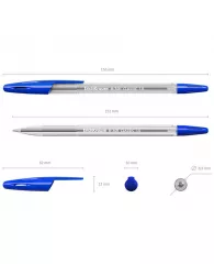Ручка шариковая ErichKrause® "R-301 Classic" синяя, 1,0мм, штрихкод