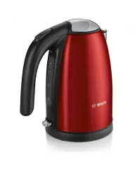 Чайник электрический Bosch TWK7804, 1,7л, 2200Вт, нержавеющая сталь, красный