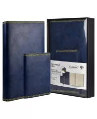 Набор подарочный (ежедневник недатированный+обложка для паспорта) А5+ Escalada синий 50373