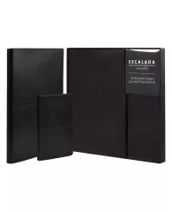 Набор подарочный (записная книжка+обложка для паспорта) ESCALADA, А5+ 120 л., черный 52905