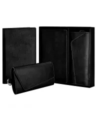 Набор подарочный (обложка для паспорта + ключница) Escalada черный 57742