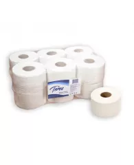 Туалетная бумага Терес 1-сл 200 м/рул отбеленная (12 рулонов)