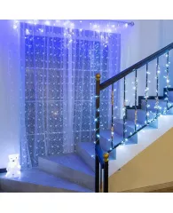 Гирлянда светодиодная Айсикл (бахрома) 1,8х0,5м, 48LED, 230В, Синий 255-013