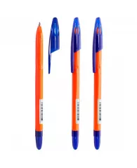 Ручка шариковая Стамм "555 Orange" синяя, 0,7мм