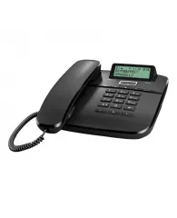 Телефон проводной Gigaset DA611, ЖК дисплей, 100 номеров, черный