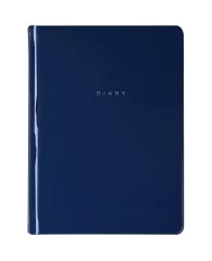 Ежедневник недатир. A5, 136л., кожзам, OfficeSpace "Grace pearl", синий, серебр.срез