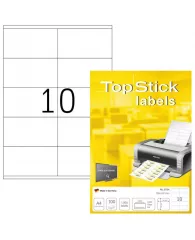 Этикетки самоклеящиеся HERMA TOPSTICK 105x57мм 10шт/л А4 (100л/уп.) 8734