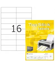 Этикетки самоклеящиеся HERMA TOPSTICK 105х37мм 16шт/л А4 (100л/уп.) 8712