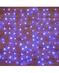 Гирлянда светодиодная Дождь  2,5x2 м, 300 LED, шарики, мерц, Синий 235-053