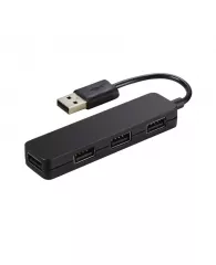Разветвитель USB 2.0 Hama H-200118 4порт. черный (00200118)