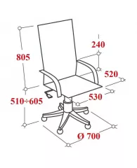 Кресло VT_EChair-555 TPU кожзам черный хром