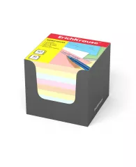 Блок-куб 9*9*9 см цветной ErichKrause® в серой картонной подставке