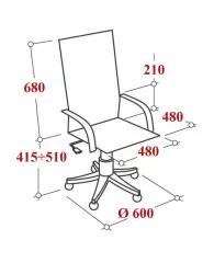 Кресло VT_EChair-699 TС ткань черный, пластик