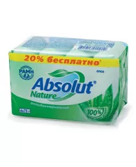 Мыло туалетное антибактериальное 300 г ABSOLUT (Абсолют) КОМПЛЕКТ 4 шт. х 75 г "Алоэ",без триклозана