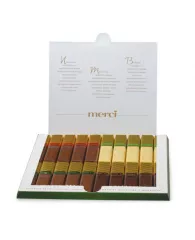 Конфеты шоколадные MERCI (Мерси), ассорти из шоколада с миндалем, 250 г, картонная коробка, 014457-2