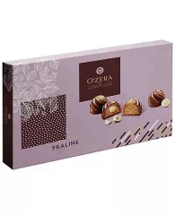 Конфеты шоколадные O'ZERA "Praline" с дробленым и цельным фундуком, 190 г, картонная коробка, УК733