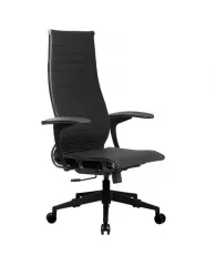Кресло офисное МЕТТА "К-8.1-Т" пластик, экокожа перфорированная, сиденье регулируемое, черное
