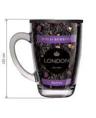 Чай черный 'Лесные ягоды' ТМ London Tea Club 70г в стеклянной кружке