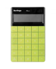 Калькулятор настольный Berlingo "Power TX", 12 разр., двойное питание, 165*105*13мм, зеленый