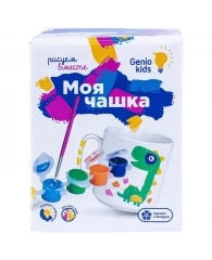 Набор для детского творчества Genio Kids "Моя чашка", краски акриловые - 6шт., кисточка, чашка