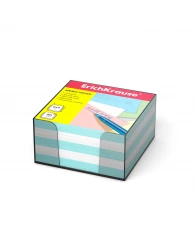 Блок-куб 90x90x50 мм ErichKrause® 2 цвета: белый, голубой, в пластиковой под.