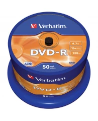 Диск DVD-R 4.7Gb Verbatim 16x Cake Box (50шт)