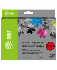 Картридж струйный CACTUS (CS-CLI471XLBK/M/C/Y) для Canon TS5040/MG5740/MG6840/MG7740, цветной, CS-CL