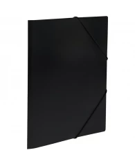 Папка на резинке СТАММ А4, 500мкм, пластик, черная