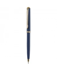 Ручка шариковая Luxor "Venus" синяя, 0,7мм, корпус синий/золото, кнопочный механизм, футляр